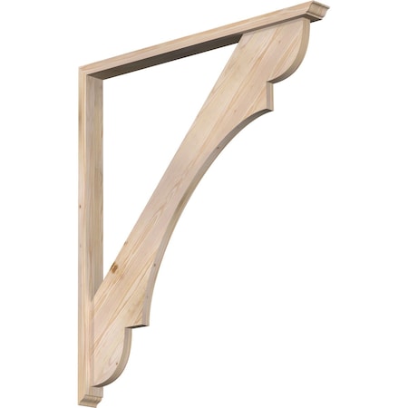 Ekena Millwork Olympic Traditional Smooth Bracket w/ Offset Brace, Douglas Fir, 3 1/2"W x 42"D x 48"H BKT0402X42X48OLY01SDF